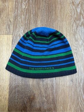 The North Face Kids Striped Beanie - Blue, Green & Black